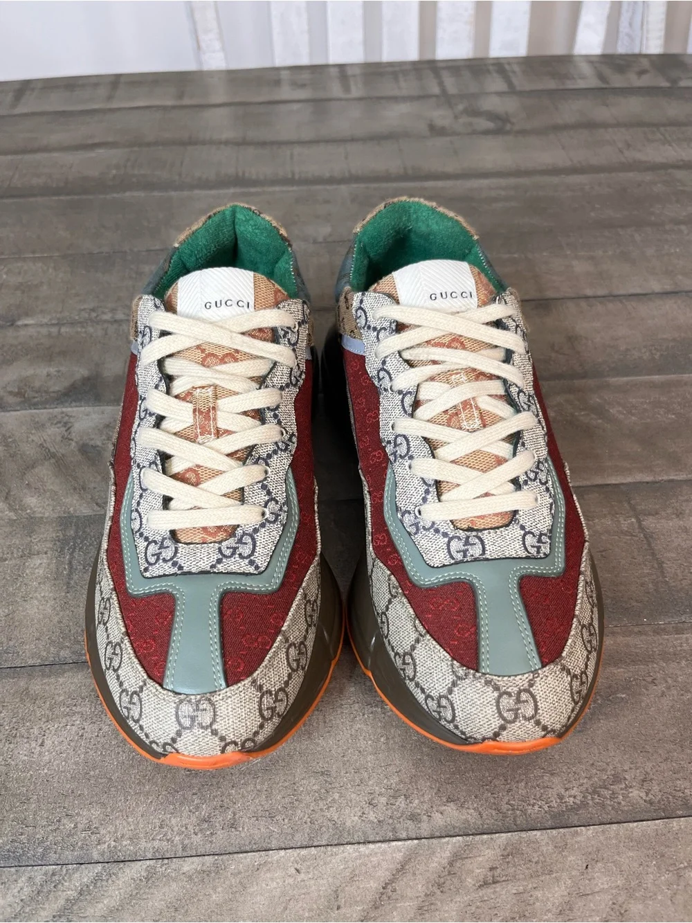 Gucci Rhyton 'Beige Brick Red Monogram GG Men’s Sz 8